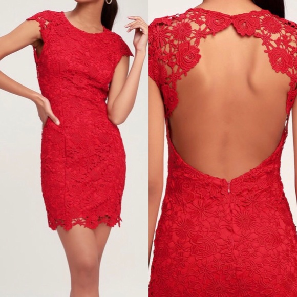 romance language black backless lace dress